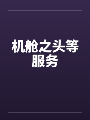 机舱之头等服务封面