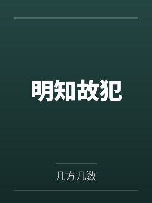 明知故犯by几方几数封面